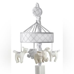 White & Gray Crib Mobile - Animal Theme